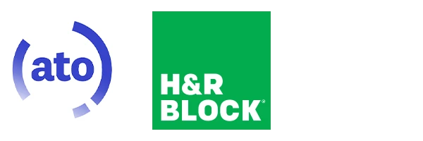Tax Software Logos of Receipt Tracking and Record Keeping Apps - ATO App an H&R Block ReceiptHub