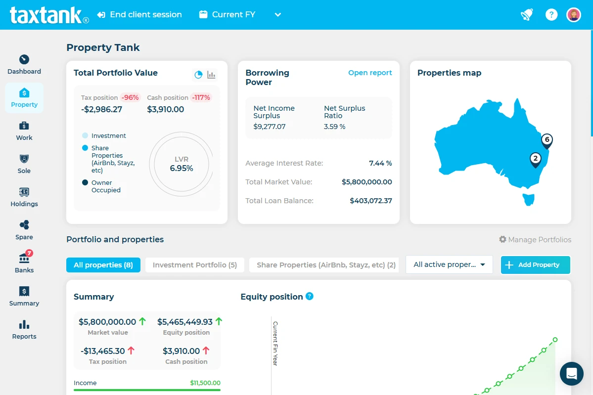 Screenshot of Property Portfolios shown on TaxTank's dashboard.png