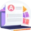 Illustration of computer with paperwork coming out of it